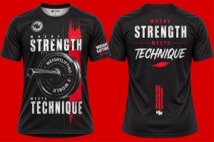 Koszulka "Where strength meets technique" - czarna